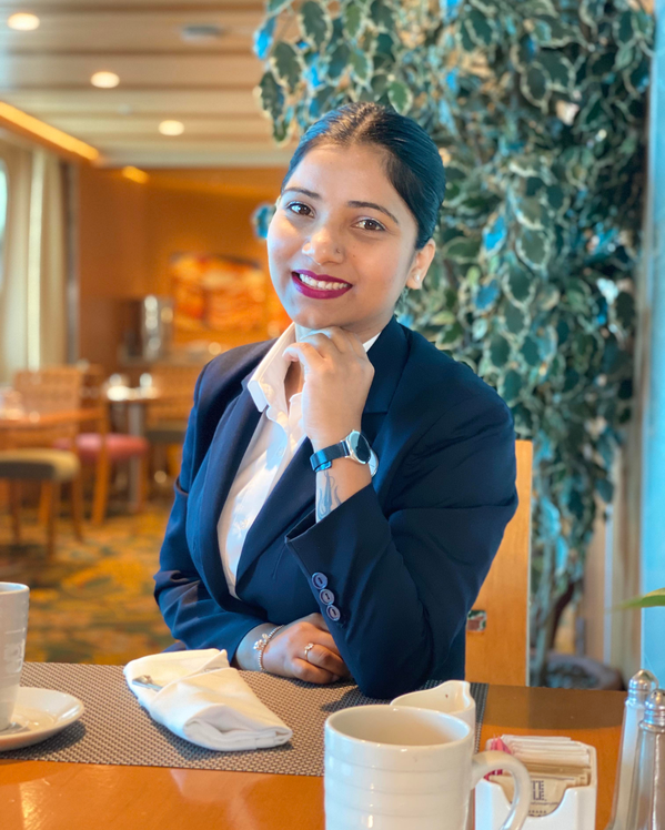 Varsha Jha, Seating Hostess, Fred. Olsen Cruise Line